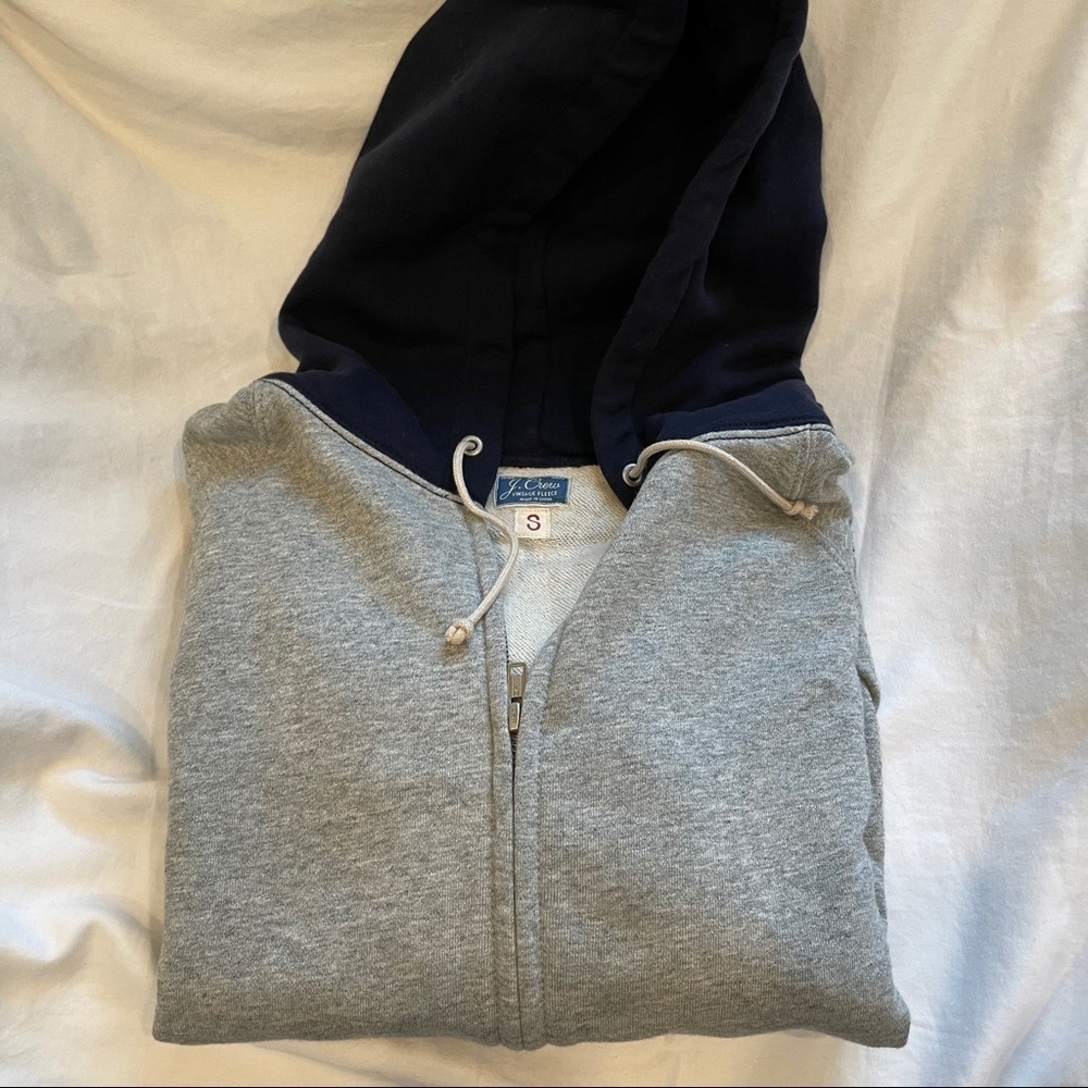 J. Crew Vintage Fleece Zipper Sweatshirt
